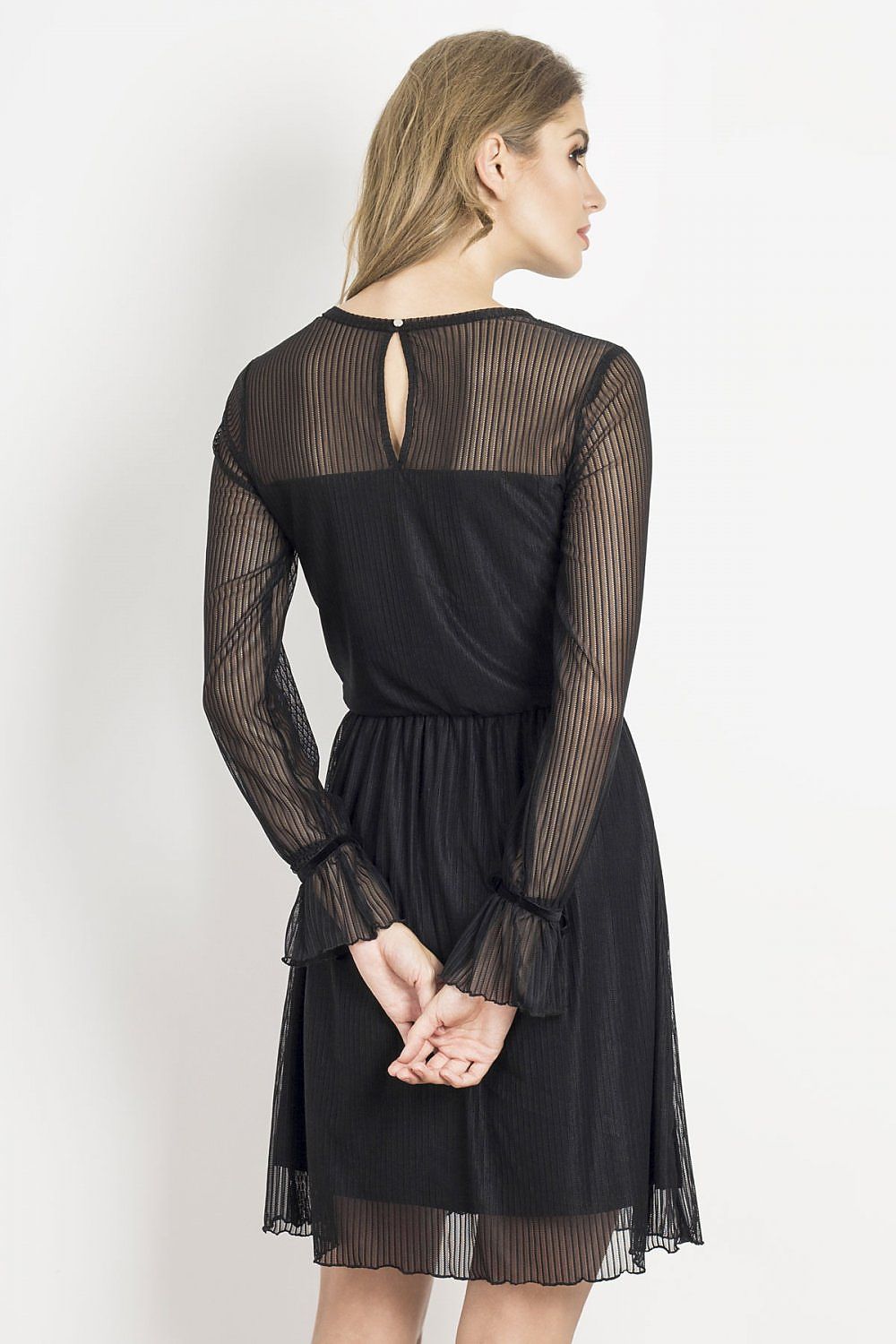 Lace-Trimmed Elegant Evening Dress