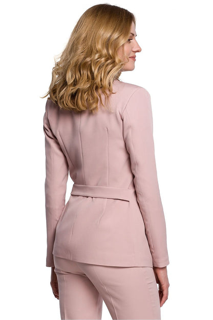 Spandex Blazer with Pleated Detail - Michelle & Kenza Co.