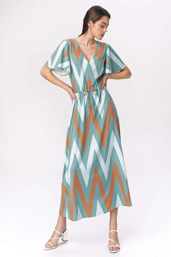 Amelia Caramel Pea Maxi Dress