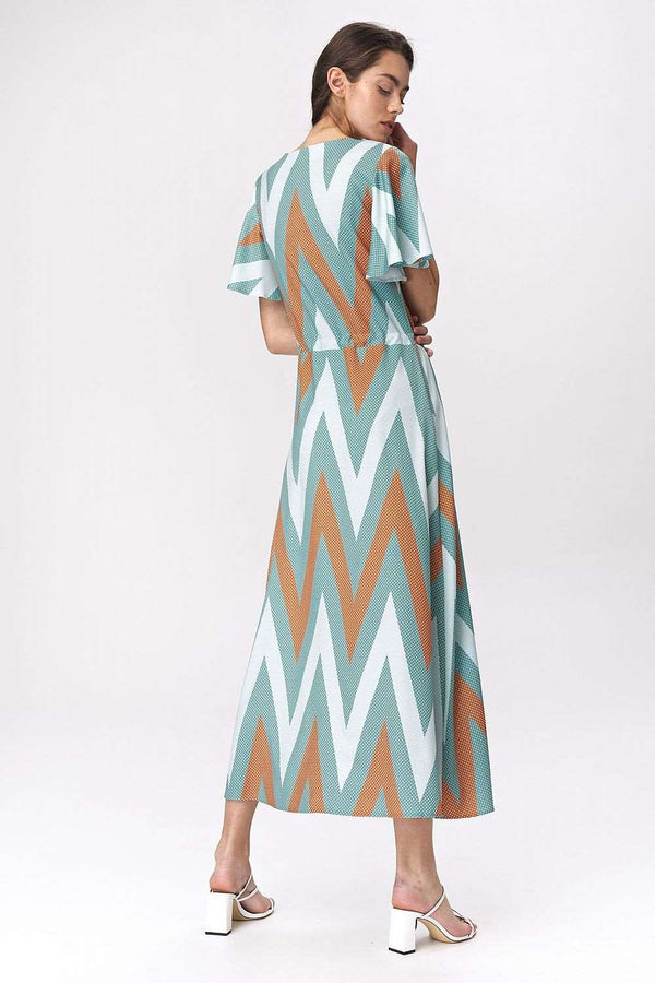 Amelia Caramel Pea Maxi Dress