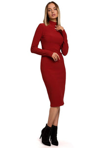 Figure-Flattering Ribbed Knit Dress