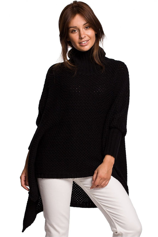 Elegant Turtleneck Poncho