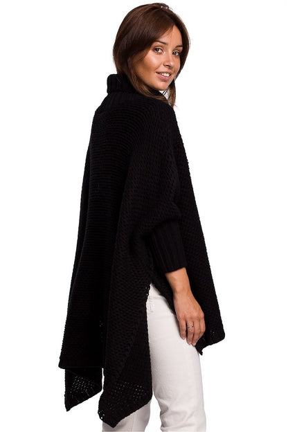 Elegant Turtleneck Poncho