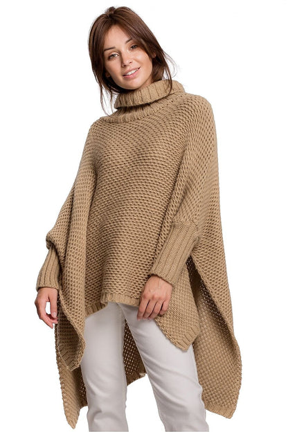 Elegant Turtleneck Poncho