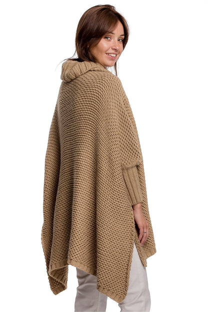 Elegant Turtleneck Poncho