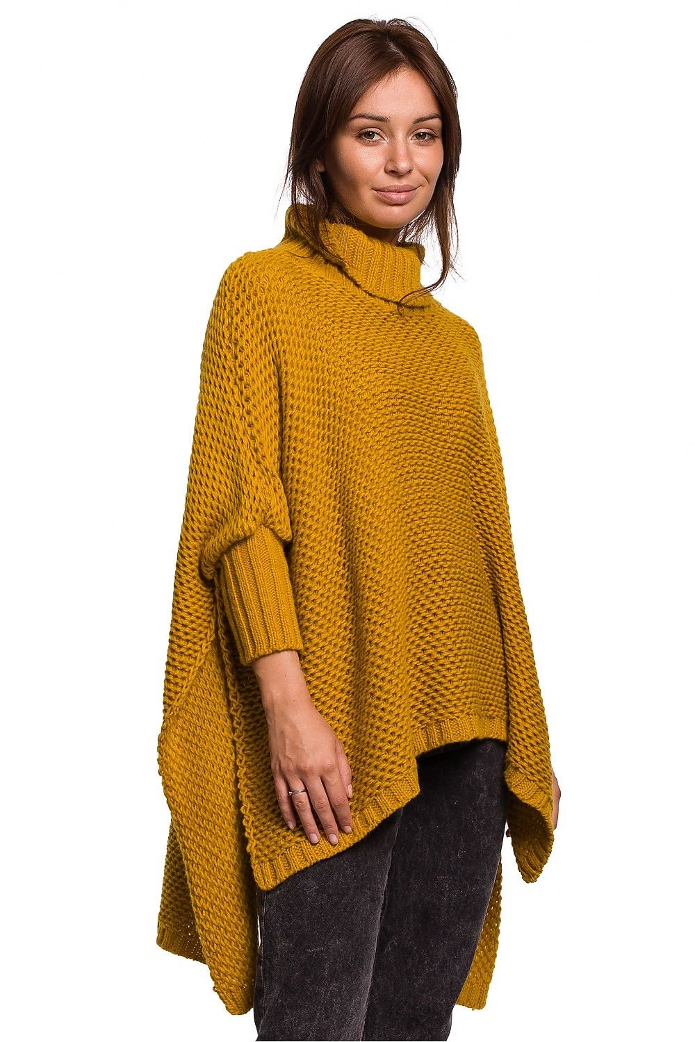 Elegant Turtleneck Poncho