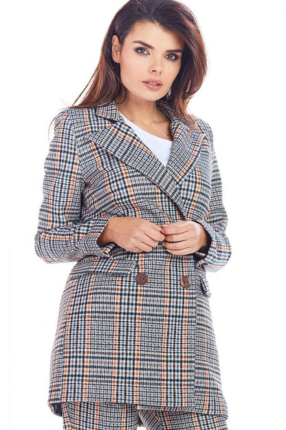 Chic Checked Loose Jacket