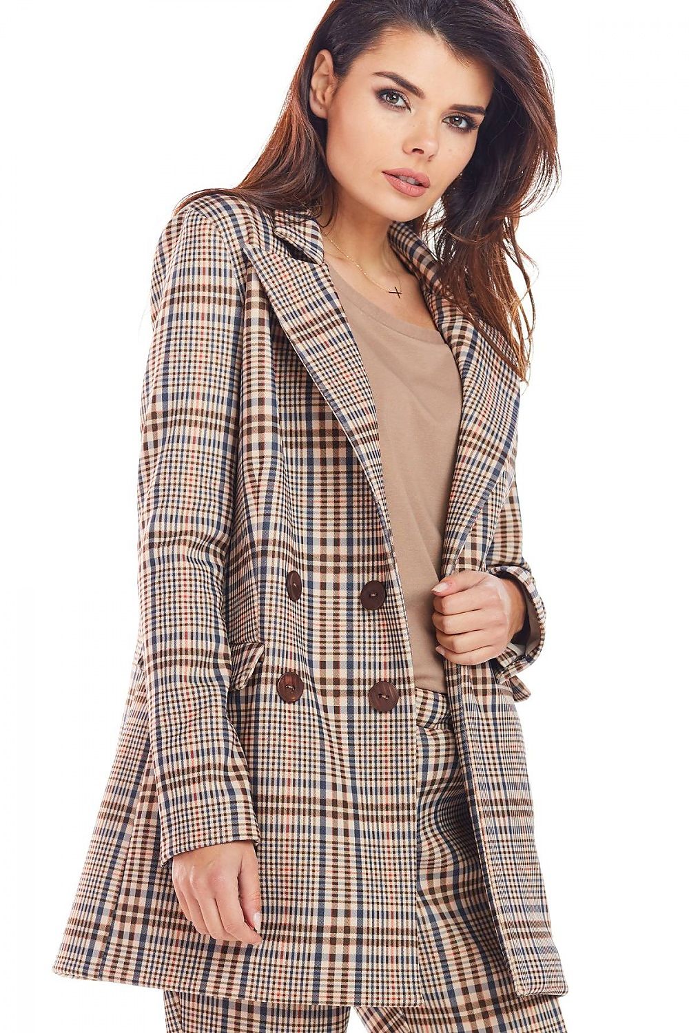 Chic Checked Loose Jacket