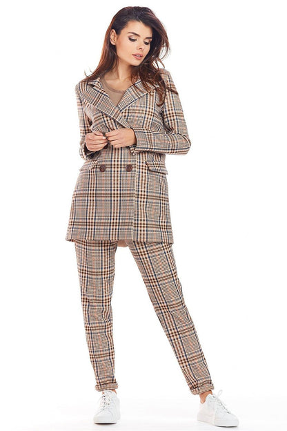 Chic Checked Loose Jacket