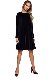 Comfortable Velour Trapeze Dress