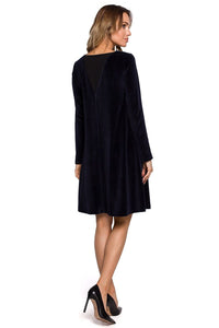 Comfortable Velour Trapeze Dress