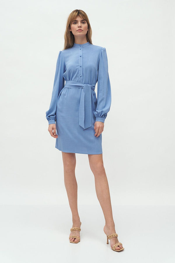 Flattering Stand-Up Collar Dress