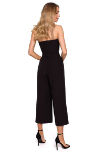 Draped Corset Jumpsuit with Belt