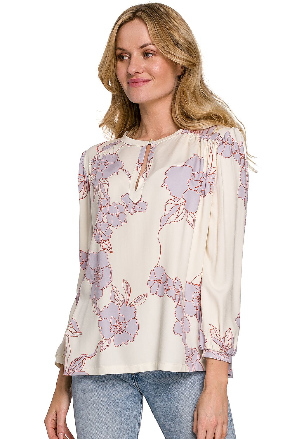 Vibrant Floral Viscose Blouse