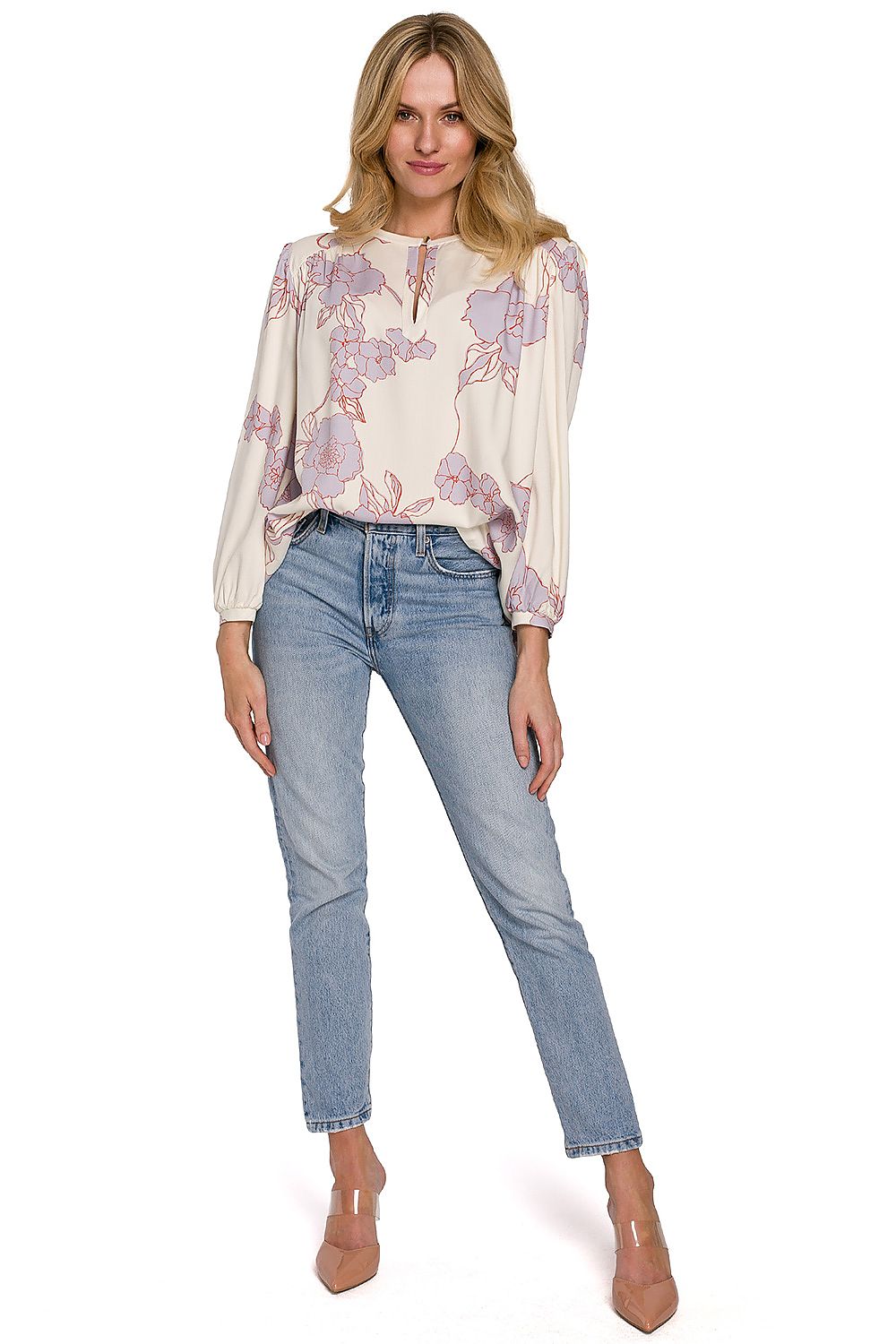 Vibrant Floral Viscose Blouse