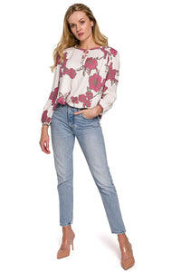 Vibrant Floral Viscose Blouse