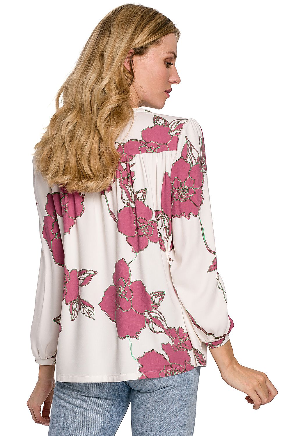 Vibrant Floral Viscose Blouse