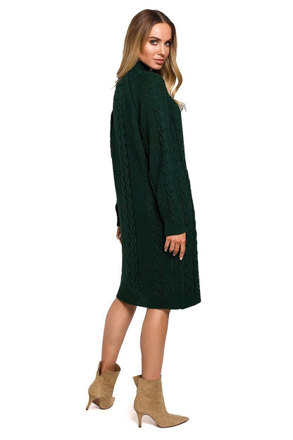 Turtleneck Button Tunic Dress