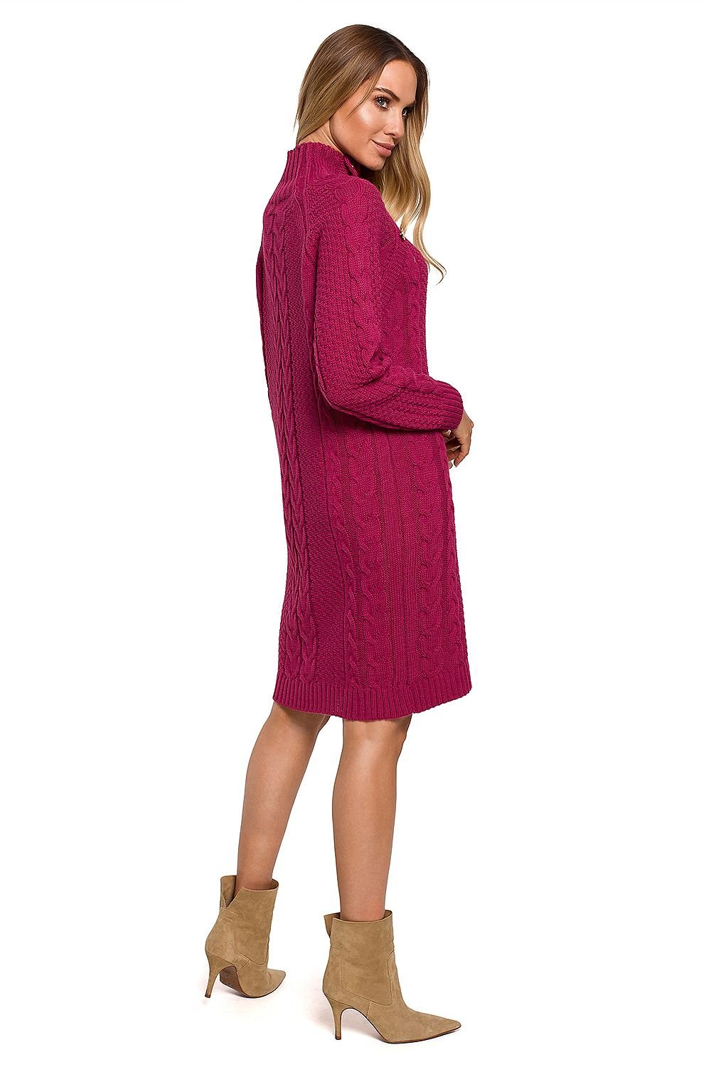 Turtleneck Button Tunic Dress