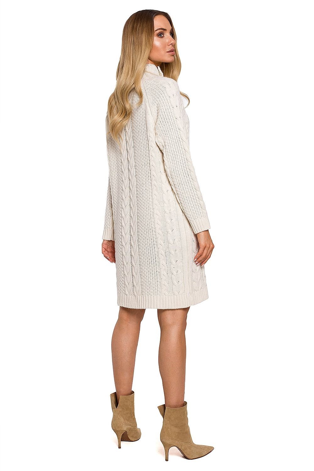 Turtleneck Button Tunic Dress