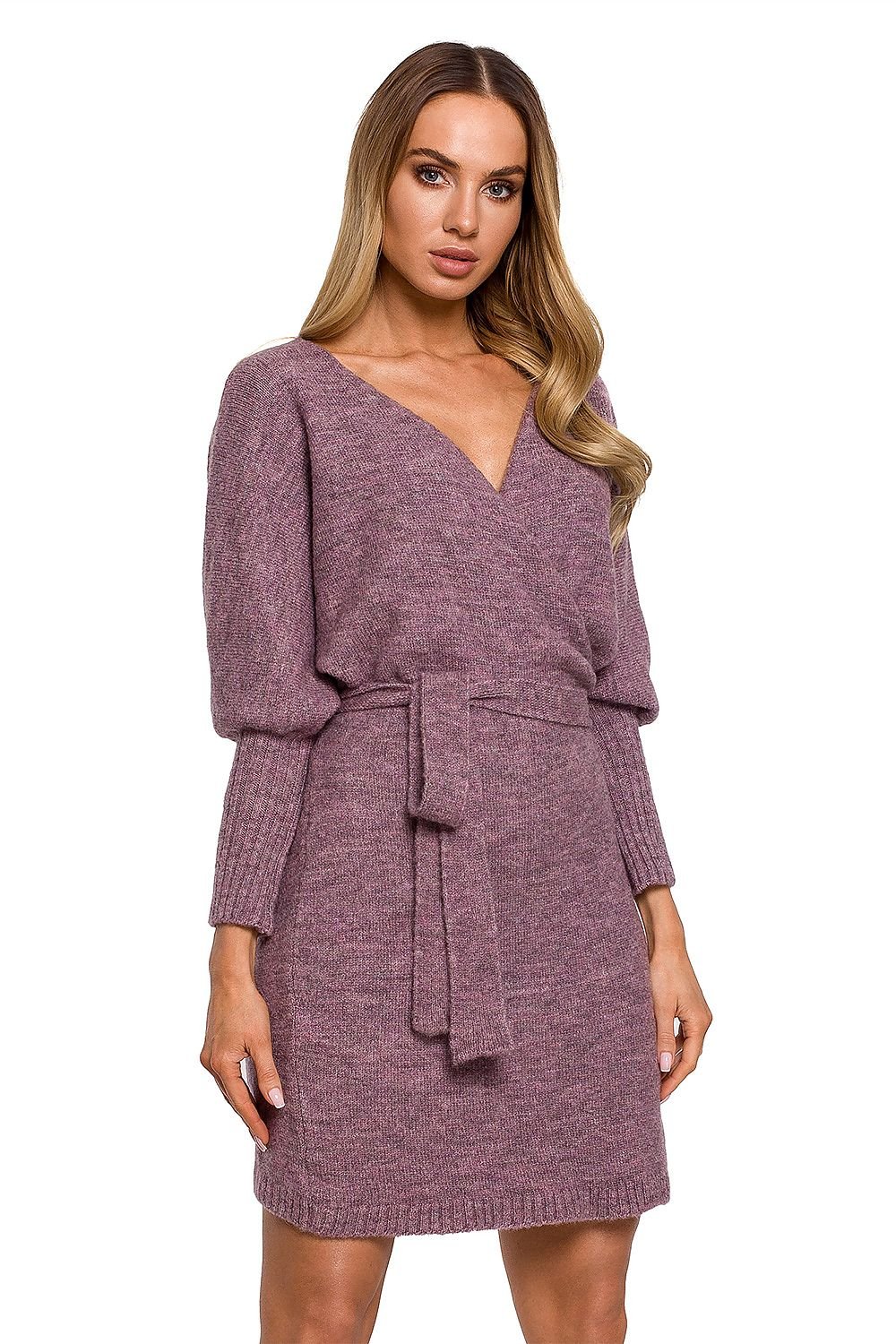 Comfortable Tie-Side Sweater Dress