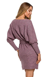 Comfortable Tie-Side Sweater Dress