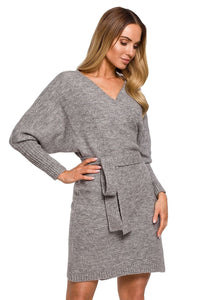 Comfortable Tie-Side Sweater Dress