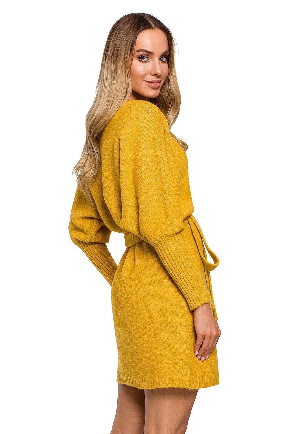 Comfortable Tie-Side Sweater Dress