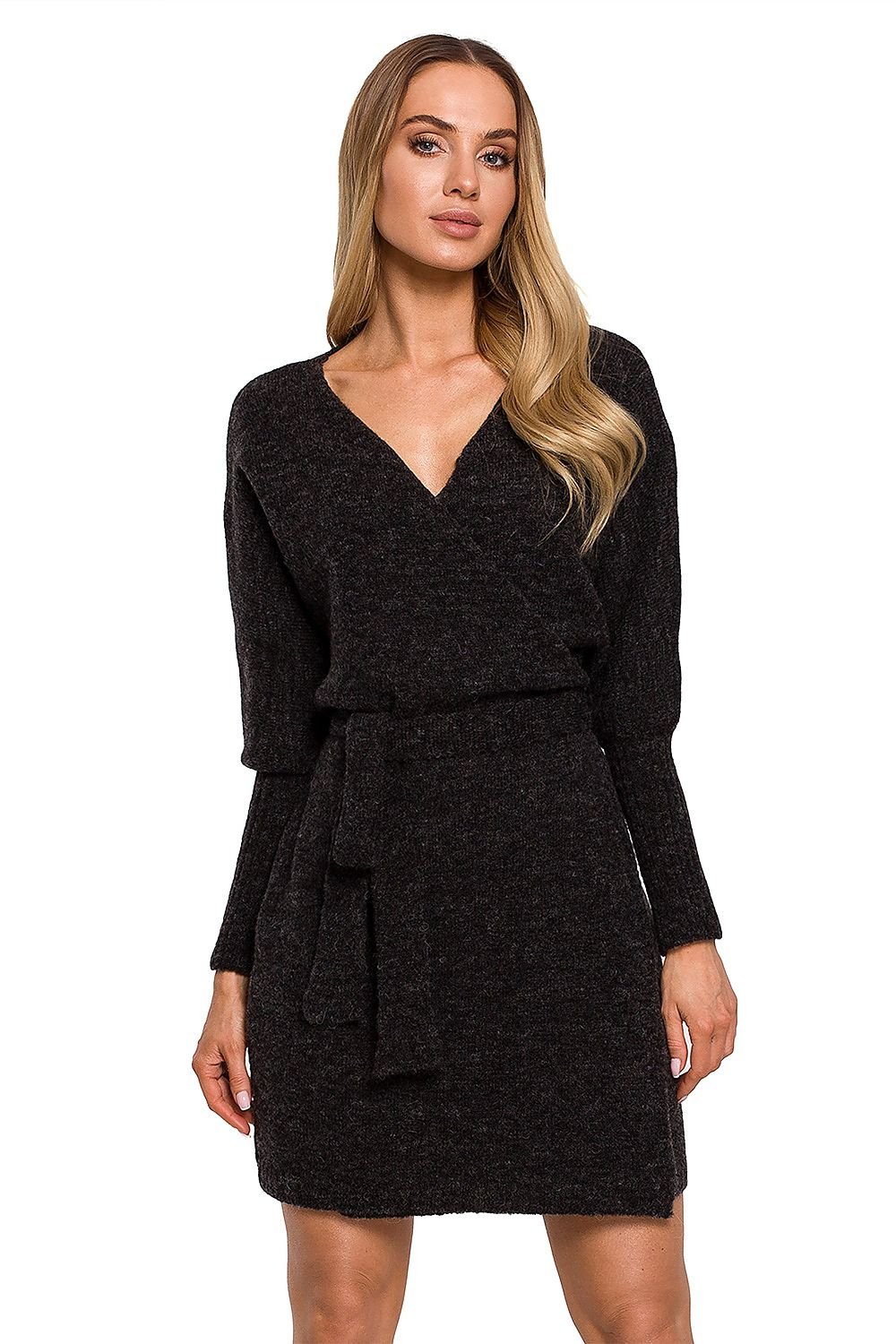 Comfortable Tie-Side Sweater Dress