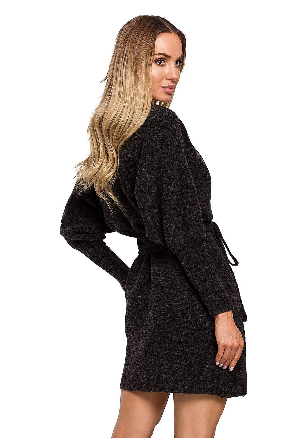 Comfortable Tie-Side Sweater Dress