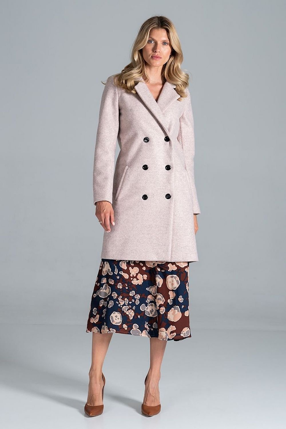 Knee-Length Belted Coat