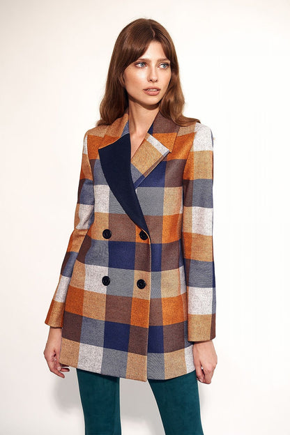 Acrylic Blend Coat with Timeless Check - Michelle & Kenza Co.