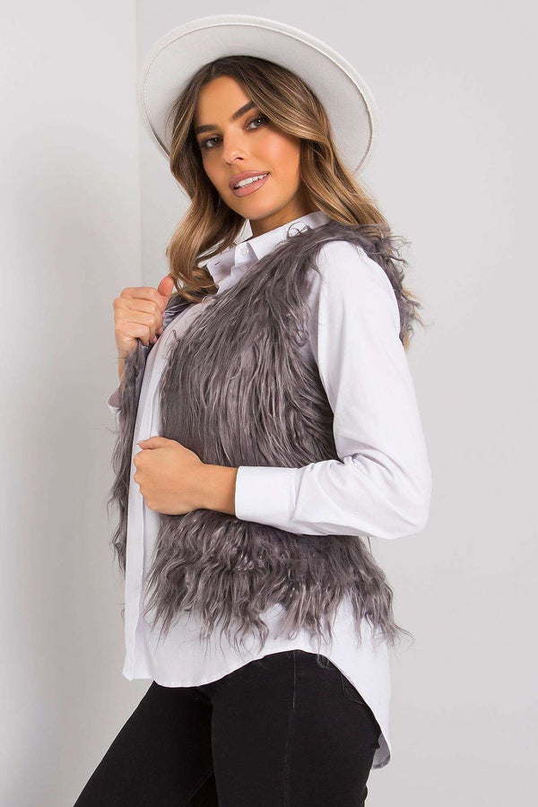 Luxurious Beige Fur Gilet