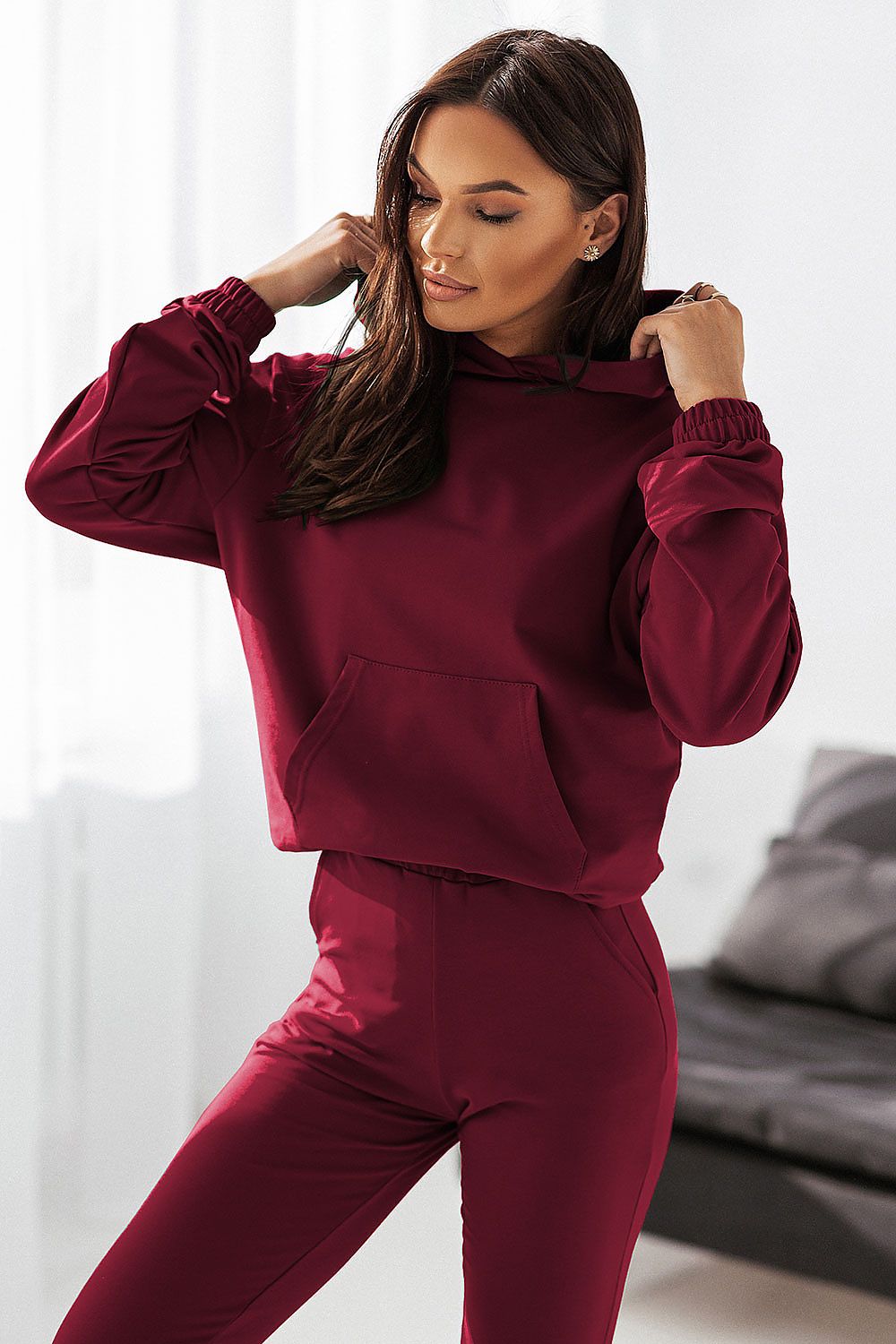 Knit Tracksuit Set with Kangaroo Pocket - Michelle & Kenza Co.