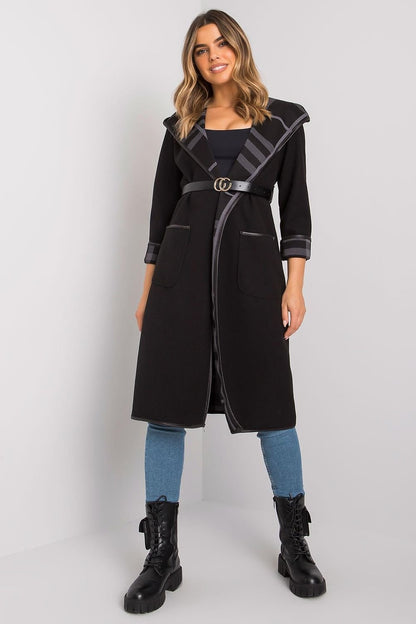 Chic Hooded Belted Coat