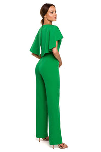 Feminine Cape Pantsuit Ensemble