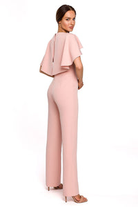 Feminine Cape Pantsuit Ensemble