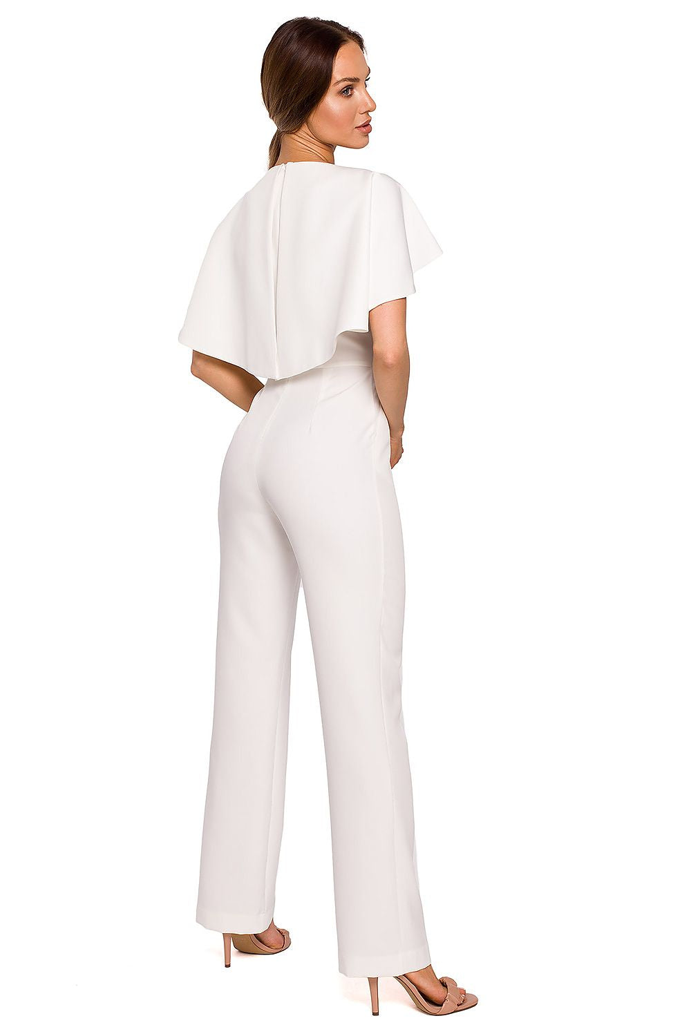 Feminine Cape Pantsuit Ensemble