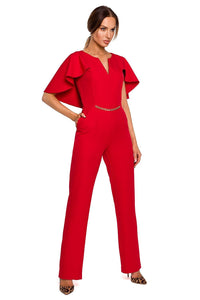 Feminine Cape Pantsuit Ensemble