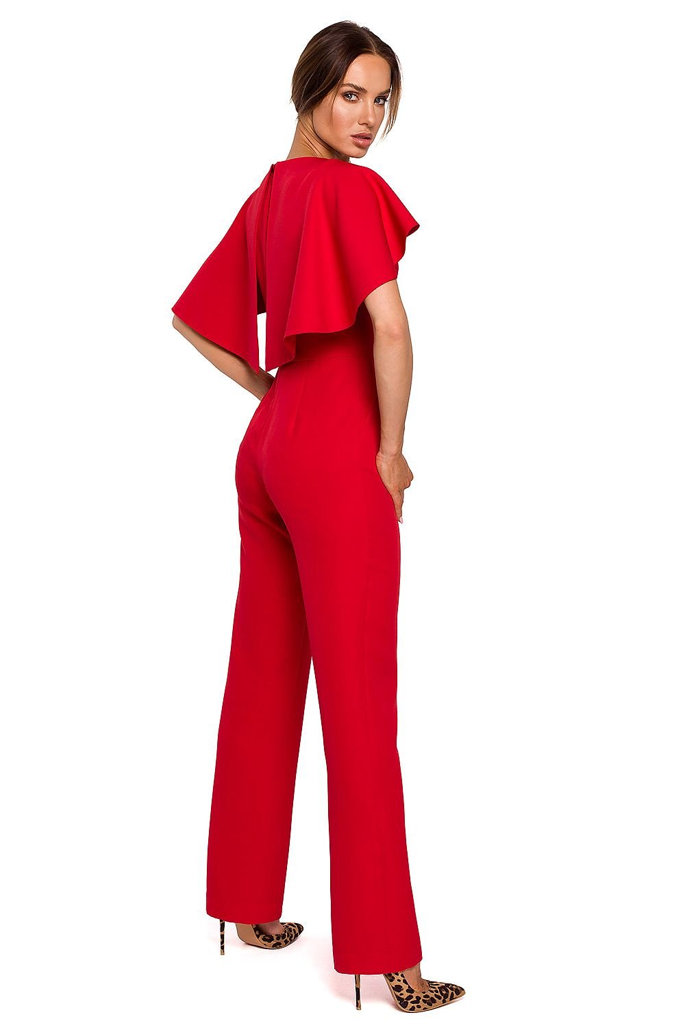 Feminine Cape Pantsuit Ensemble