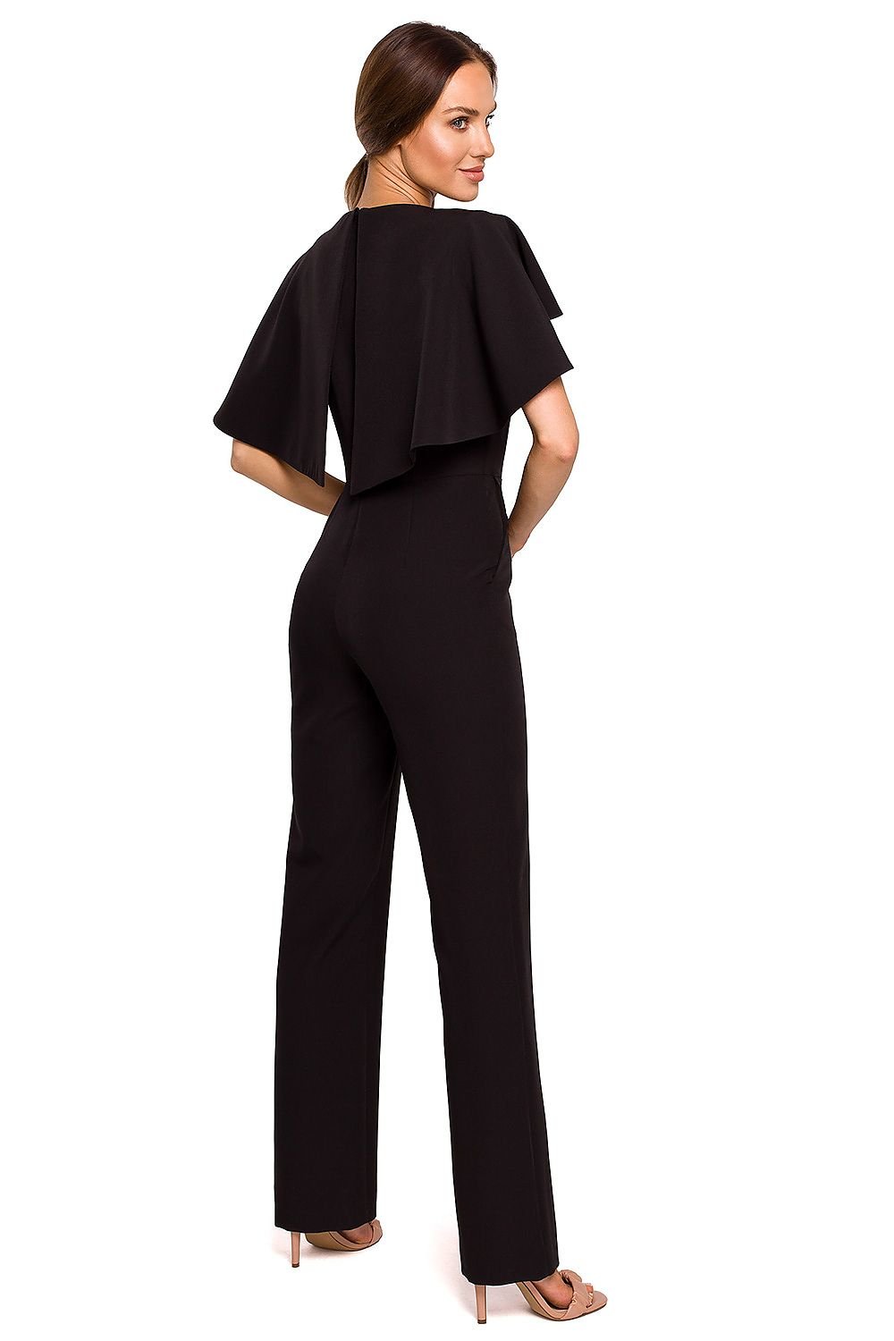 Feminine Cape Pantsuit Ensemble