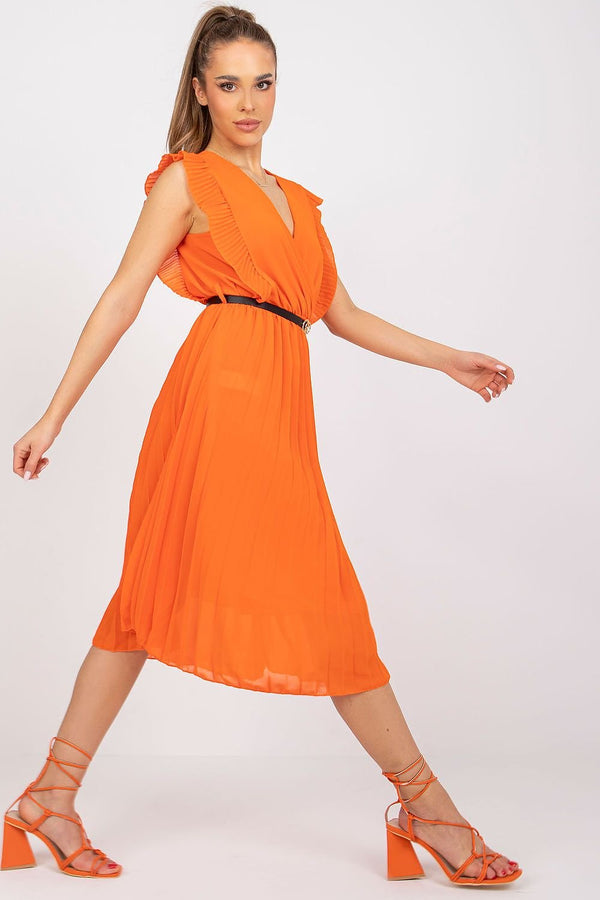 Flared Pleated Summer Dress