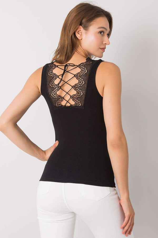 Lace Back Sleeveless Top