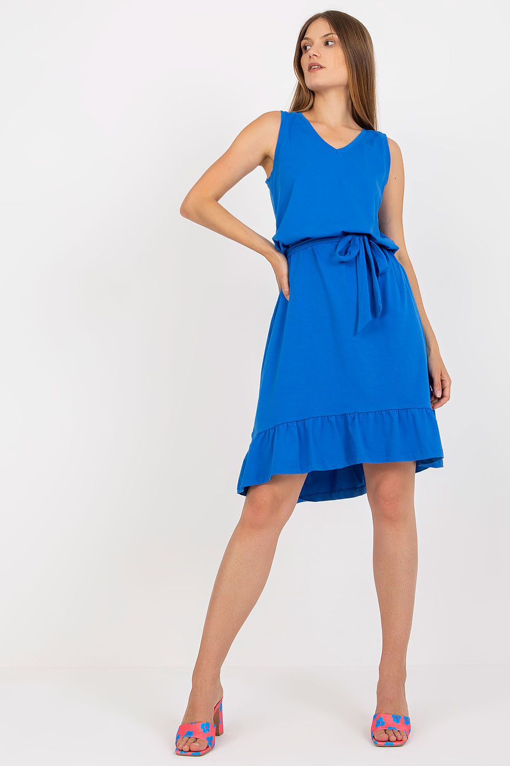 Ruffled Asymmetric Summer Dress