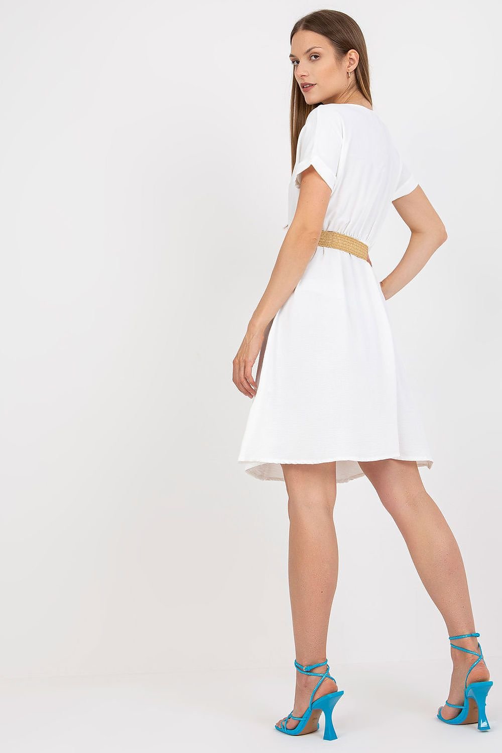 Flared Envelope Front Dress