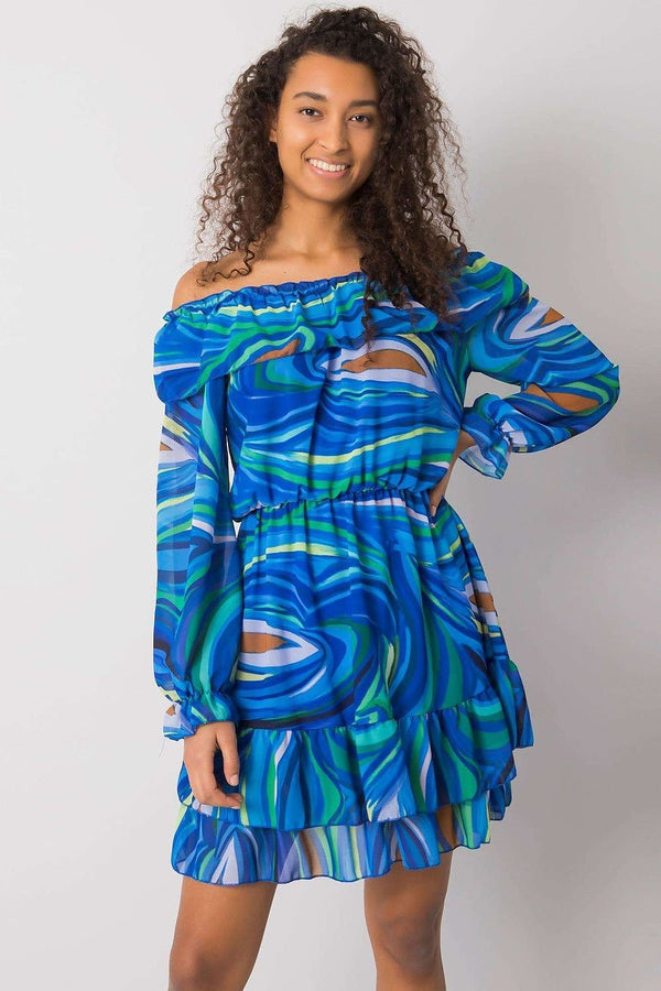 Frilled Long Sleeve Dress