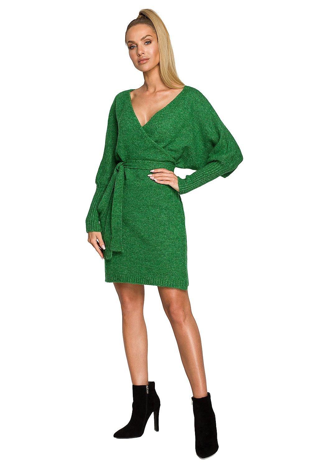 Comfortable Wool Blend Mini Dress