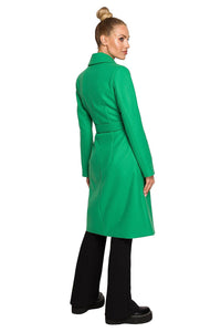 Fleece Coat with Classic Collar and Belt - Michelle & Kenza Co.