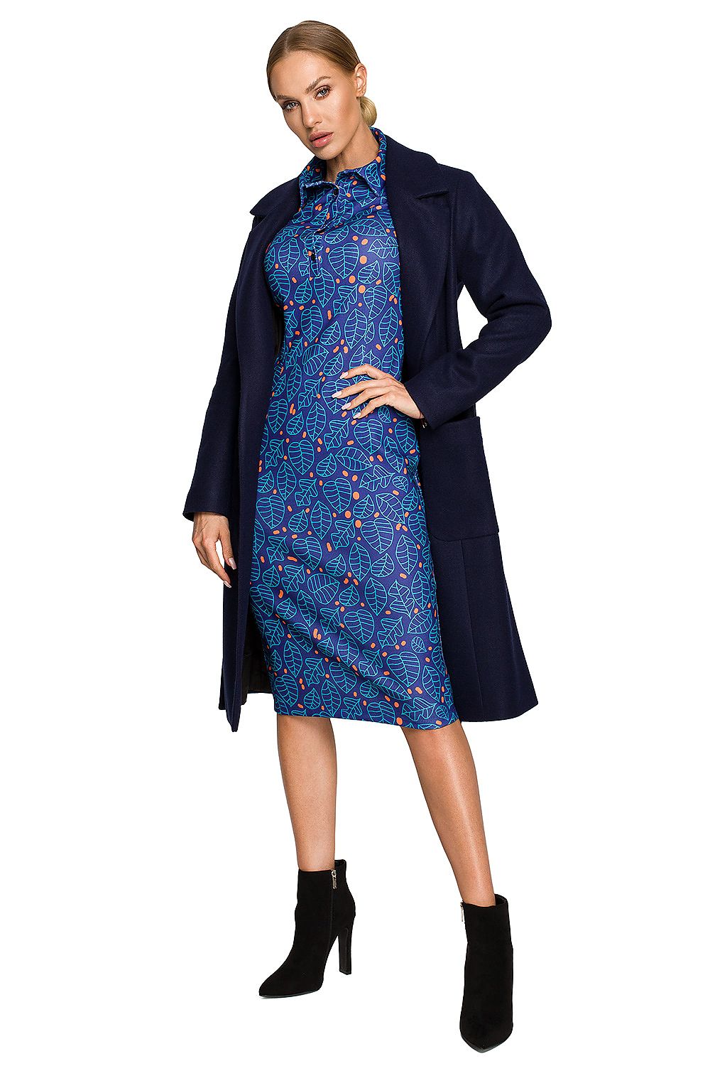 Fleece Coat with Classic Collar and Belt - Michelle & Kenza Co.