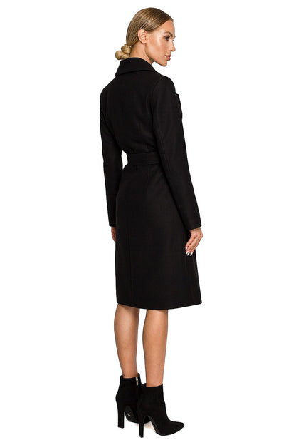 Fleece Coat with Classic Collar and Belt - Michelle & Kenza Co.